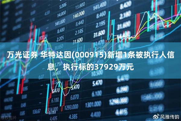 万光证券 华特达因(000915)新增1条被执行人信息，执行标的37929万元